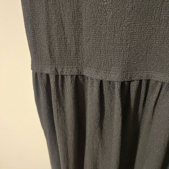 Anthropologie Saturday Sunday Tiered Textured Midi Dress Black - Picture 5 of 9